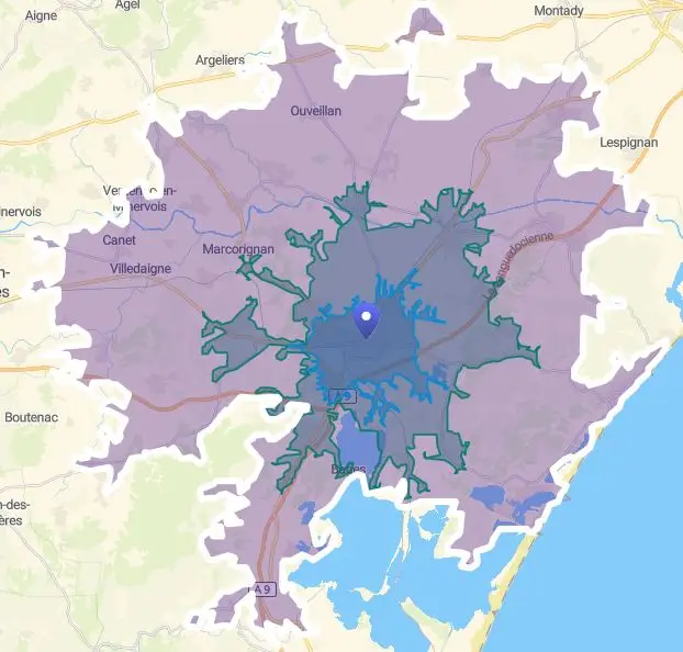 Zones de chalandise Narbonne et alentours - L-Bricole 11