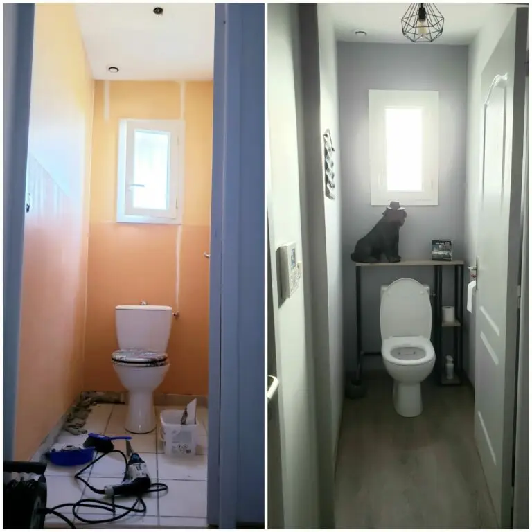 Photo avant/après - Rénovation complète d'un toilette - L-Bricole 11 - Narbonne